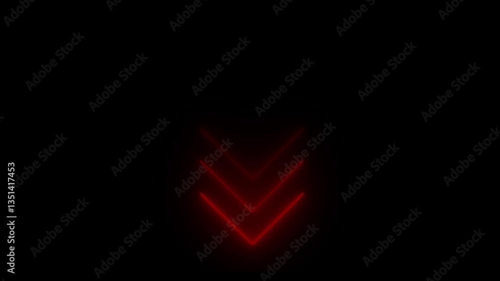 Poster realistic neon arrows animation abstract minimalist geometric arrow abstract animation arrow.