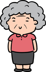 Illustration of elder woman