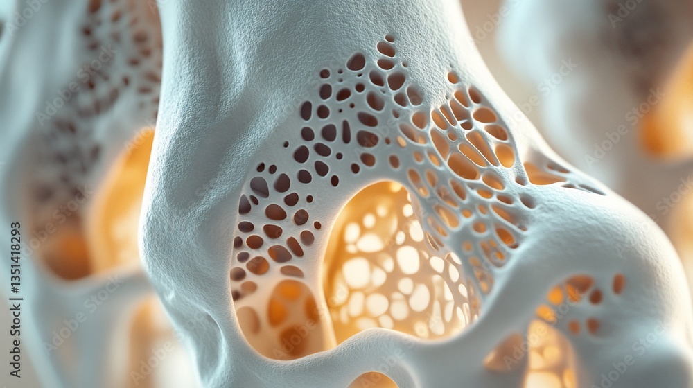 Poster close up abstract structure with pores and texture, illuminated with warm light