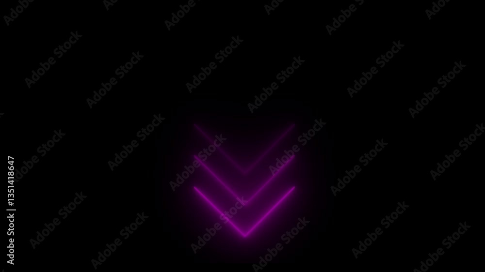 Poster realistic neon arrows animation abstract minimalist geometric arrow abstract animation arrow.