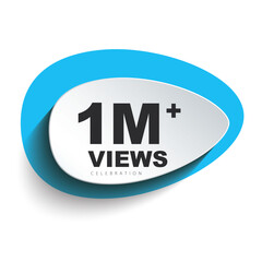 Download this Views Celebration Thumbnail Golden Banner Set 1M, 1 Million Views, 1M Views, 1M Views eps vector file37