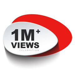 Download this Views Celebration Thumbnail Golden Banner Set 1M, 1 Million Views, 1M Views, 1M Views eps vector file36