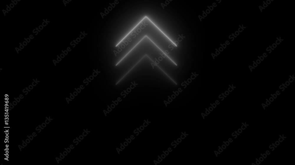 Poster neon abstract minimalist geometric arrow abstract animation arrow.