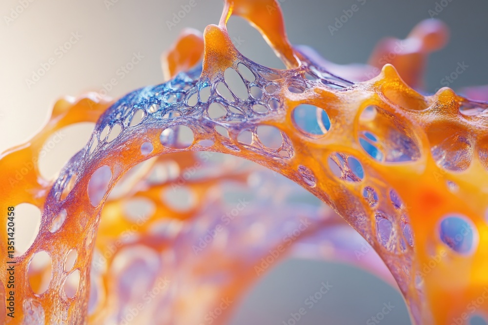 Aufkleber a close-up view of an orange and blue object, suitable for use in design or illustration projects