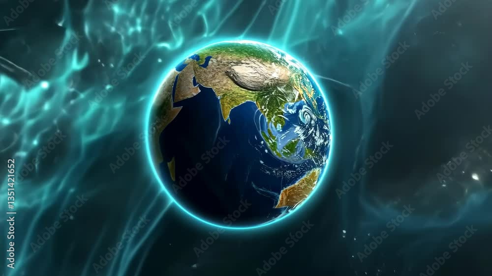 Poster Dynamic Earth Visualization Exploring Our Planet Through a HighTech Perspective in an EverEvolving Digital Universe that Incorporates Various Aspects of Technology and Innovation