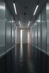 Empty modern hallway