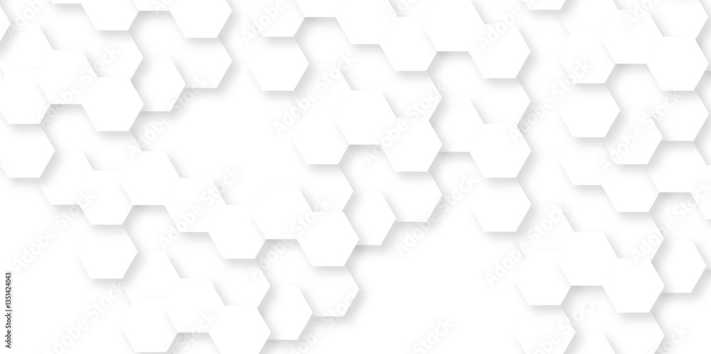 Poster background with hexagons . abstract background with lines . white texture background . hexagon abstr