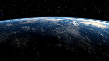 Obraz premium An earth from space view, likely representing a fictitious news story.