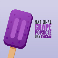 vector graphic of National Grape Popsicle Day ideal for National Grape Popsicle Day celebration