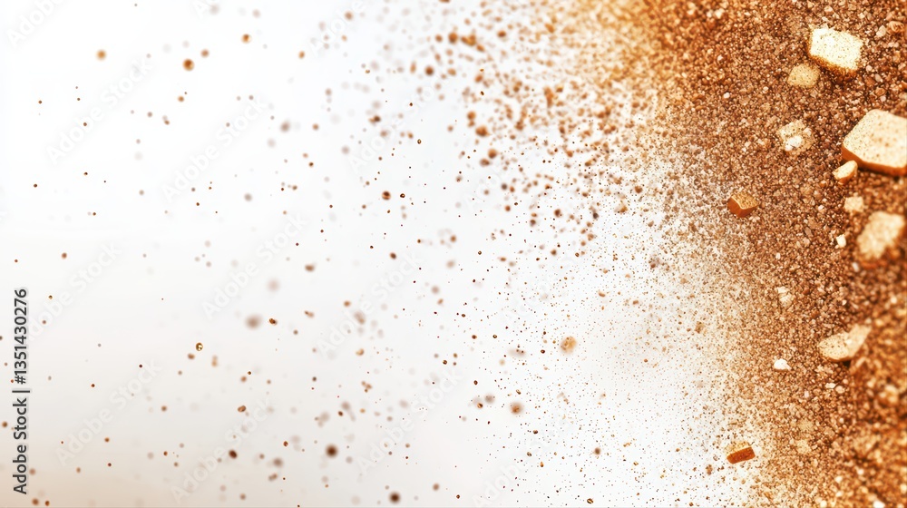 Aufkleber sparkling dust and particle explosion on white background