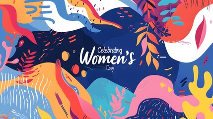 Futuristic Women’s Day Illustration with Expressive Colors