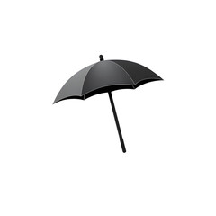 Obraz premium Black Umbrella on Transparent Background