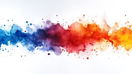 Obraz premium Vibrant Abstract Watercolor Ink Splash Background – Multicolor Artistic Paint Texture with Fluid Gradient Design