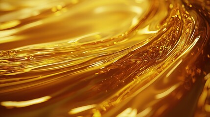 Ultra-HD Radiant Golden Ripples Background with Soft Light Reflections and Smooth Transitions