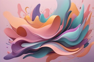 Naklejka premium Abstract colorful waves featuring a seamless ocean-inspired background