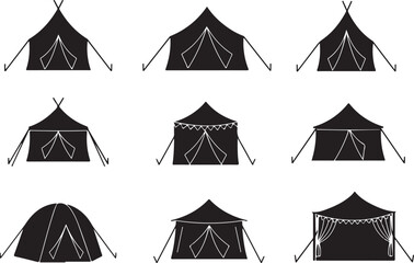 circus tent icon or logo isolated sign symbol vector illustration - high quality black style vector icons
