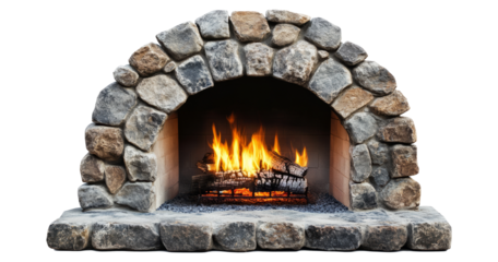 fireplace with burning logs
