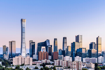 China Beijing International Trade Center CBD building complex city skyline scenery