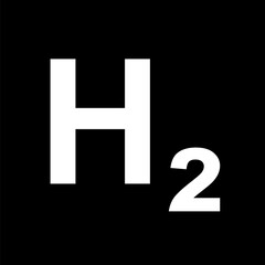 Wasserstoff und schwarzer Hintergrund