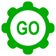 GO und Zahnrad