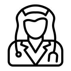 Vector Design Lady Doctor Icon Style
