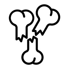Vector Design Broken Bone Icon Style