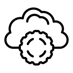 Vector Design Cloud Settings Icon Style