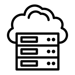 Vector Design Cloud Server Icon Style