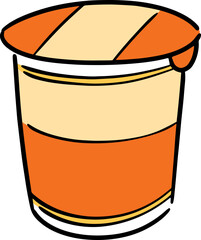 Illustration of noodle cup