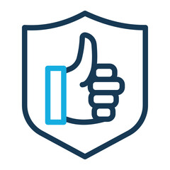 Protection Icon Trendy Line Color Style for Credibility Pack Icon Themes