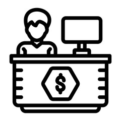 Vector Design Cash Counter Icon Style