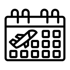 Vector Design Flight Schedule Icon Style