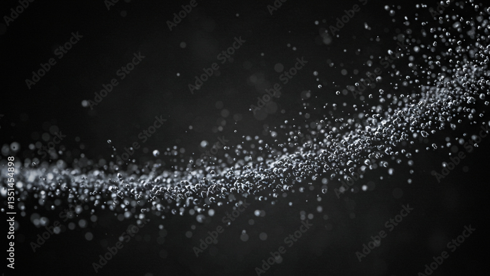 Poster a textured dark backdrop featuring a wave wallpaper pattern, complemented by a header and vibrant ab