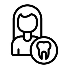 Female Dentist Icon Style