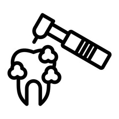 Dental Cleaning Icon Style
