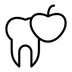 Tooth Nutrition Icon Style