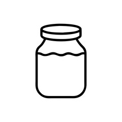 Jar Mason Jar Container Vector Icon Line Art

