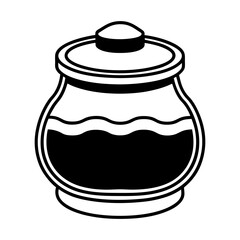 Jar of honey vector illustration