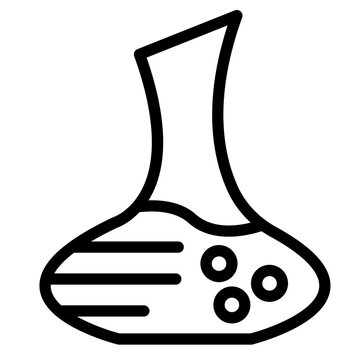 wine decanter outline style clip art preview