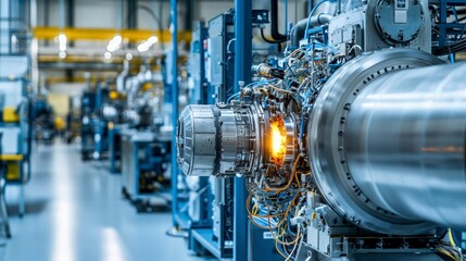 Fototapeta premium Advanced Industrial Machinery in a Modern Factory