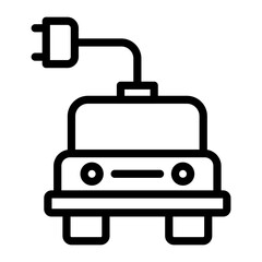 Electric Car Icon Style