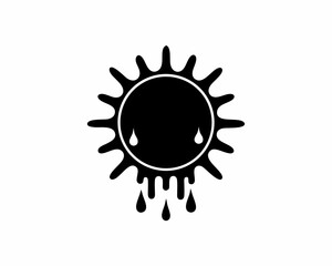 creative details Melting Sun Icon vector illustration