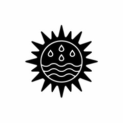 creative details Melting Sun Icon vector illustration