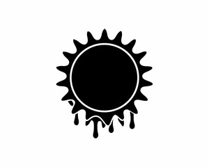 creative details Melting Sun Icon vector illustration