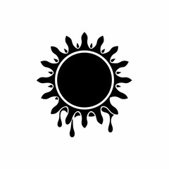 creative details Melting Sun Icon vector illustration