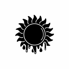 creative details Melting Sun Icon vector illustration