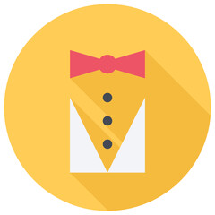 Tuxedo vector icon representing formal wear, elegance, style, and sophistication.