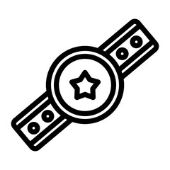 Champion Belt Icon Style