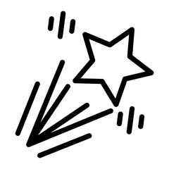 Falling Star Icon Style