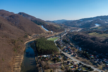 Rytro, widok z powietrza wiosna 25